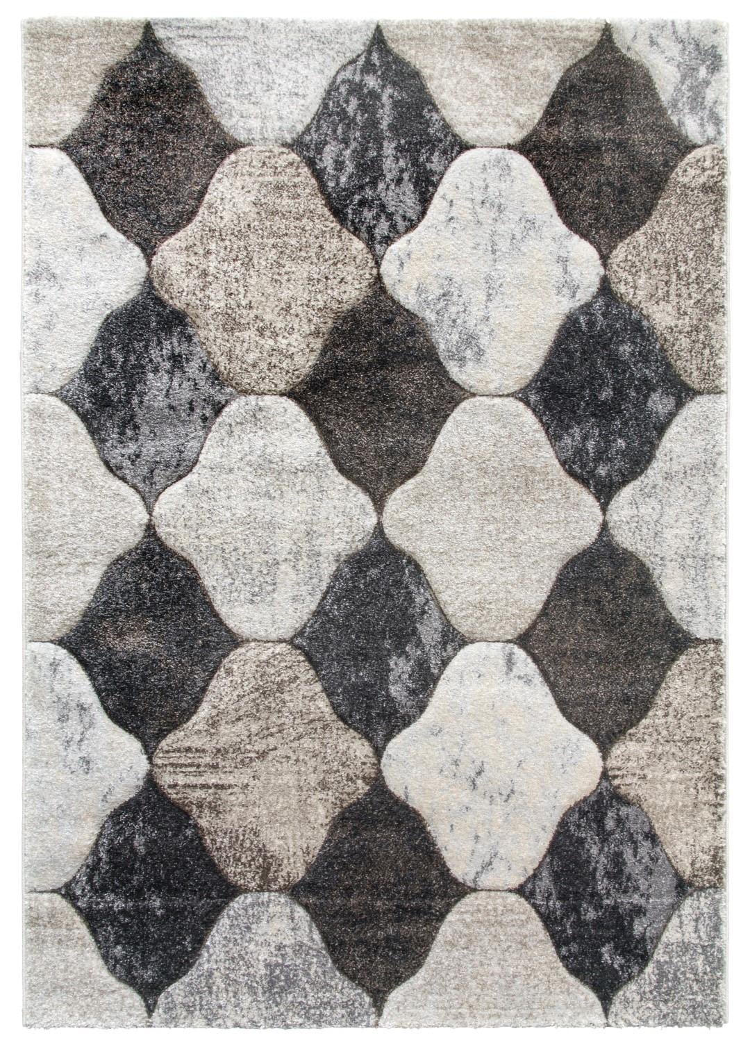 SrS Rugs® Impulse - Area Rug for Living Room, Bedroom, Hallway Runner Rug - Abstract Geometric Design - Provides Home with Comfort and Warmth (Greige Coblo, 80cm x 150cm) — image 1