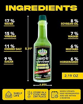 WASABI-O Premium Fusion Mayonnaise - Real Wasabi & Mozambique