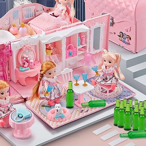 Miniatura 3 de AUEAR, 24 botellas de cerveza en miniatura encantadoras de 1-3/8 x 3/8 pulgadas para accesorios de comida de cocina 1:12