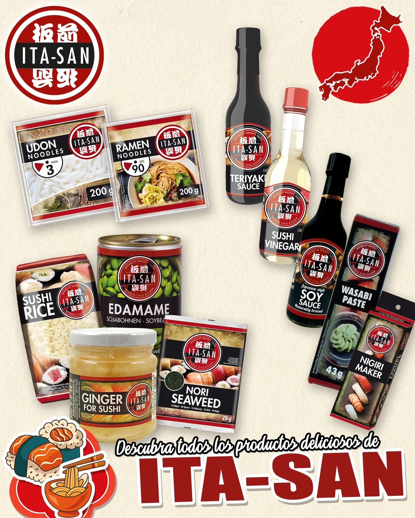 ITA-SAN Semillas de sésamo blanco, tostadas, para platos asiáticos o como topping para ensaladas y cereales, 1 x 95 g