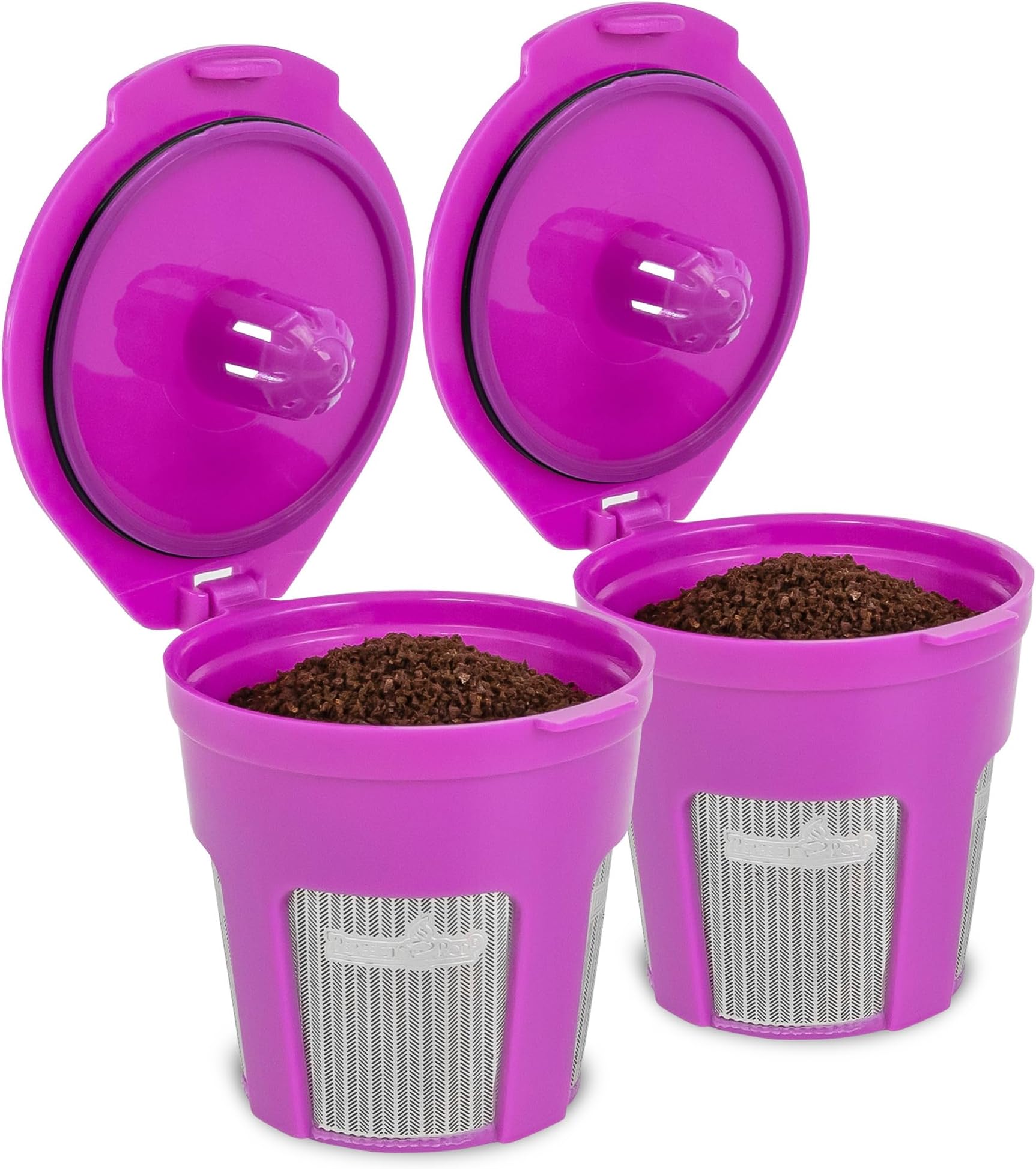 Cafe Fill Deluxe 1-Stream Reusable K Cup by Perfect Pod - Compatible with Keurig 1.0 2.0 Plus K-Duo K-Mini K-Select K-Compact K-Elite and Select Single Serve Coffee Makers (2)