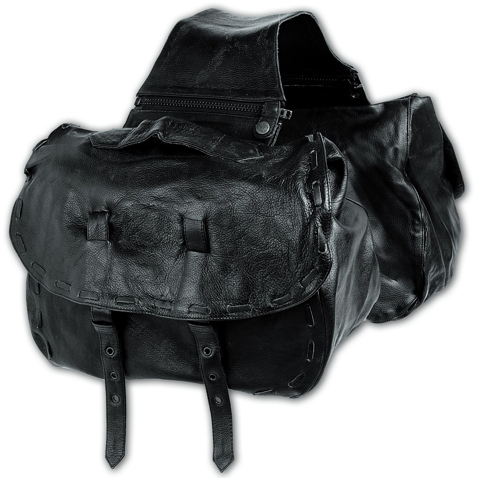 A-Pro Panniers Saddle Bags Leather Universal Fit Soft Motorcycle Motorbike Cruiser