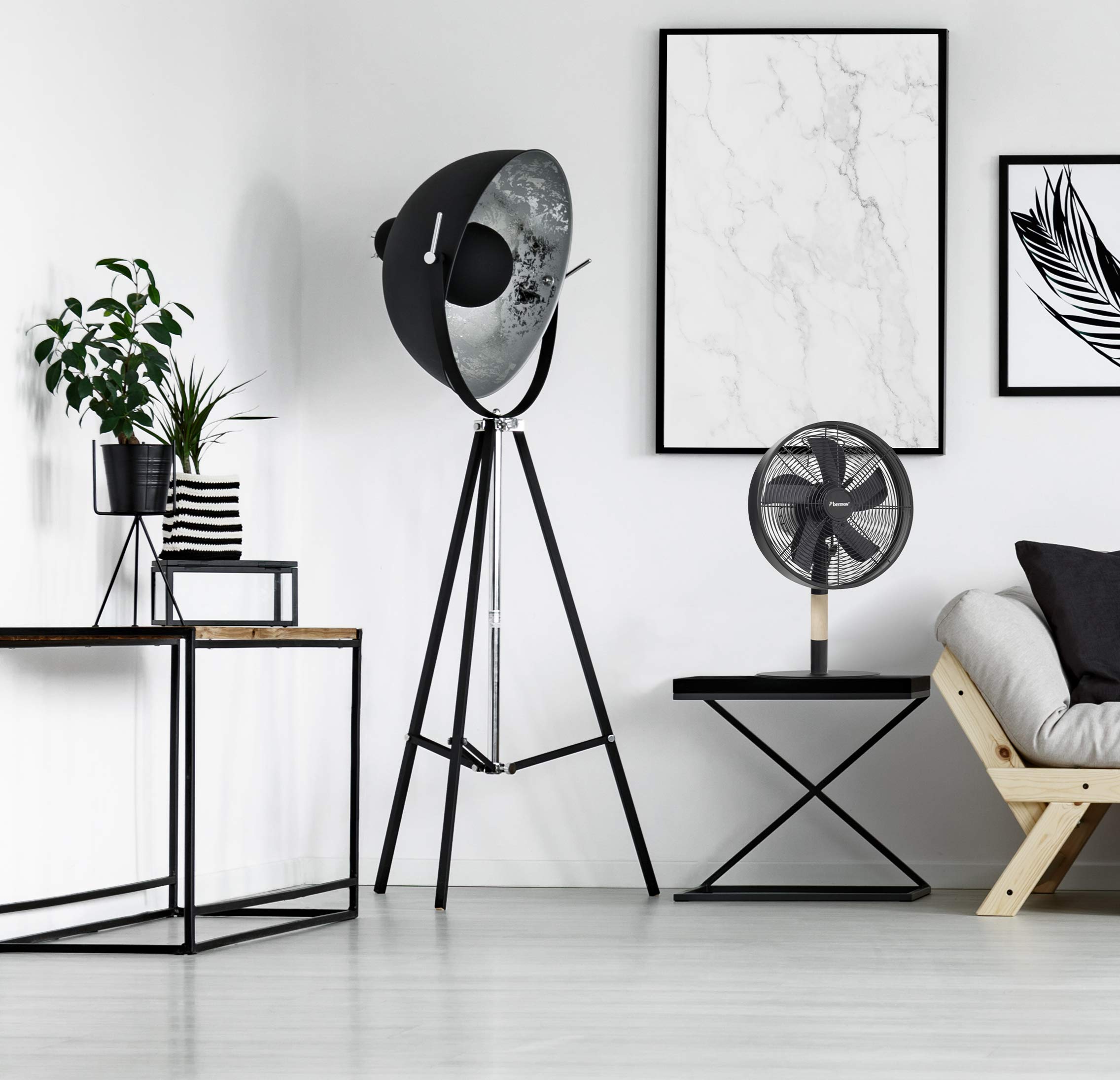 Ventilateur de table Bestron √ò 27cm, Ventilateur avec 2 réglages de