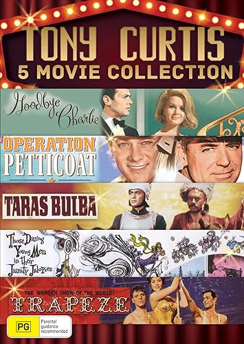 5 Movies - Goodbye Charlie Operation Petticoat Taras Bulba Those Daring Young Men In Their Jaunty Jalopies Trapeze - Tony Curtis Collection -