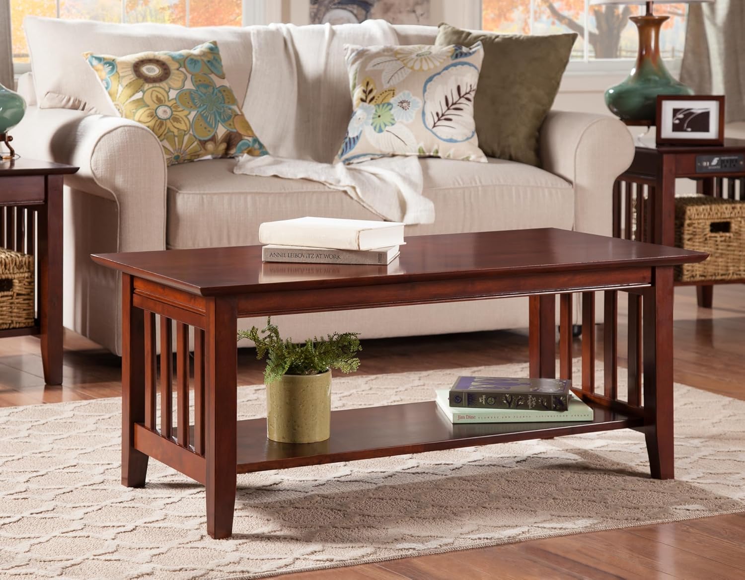 Atlantic Furniture AH15204 Mission Coffee Table, Walnut