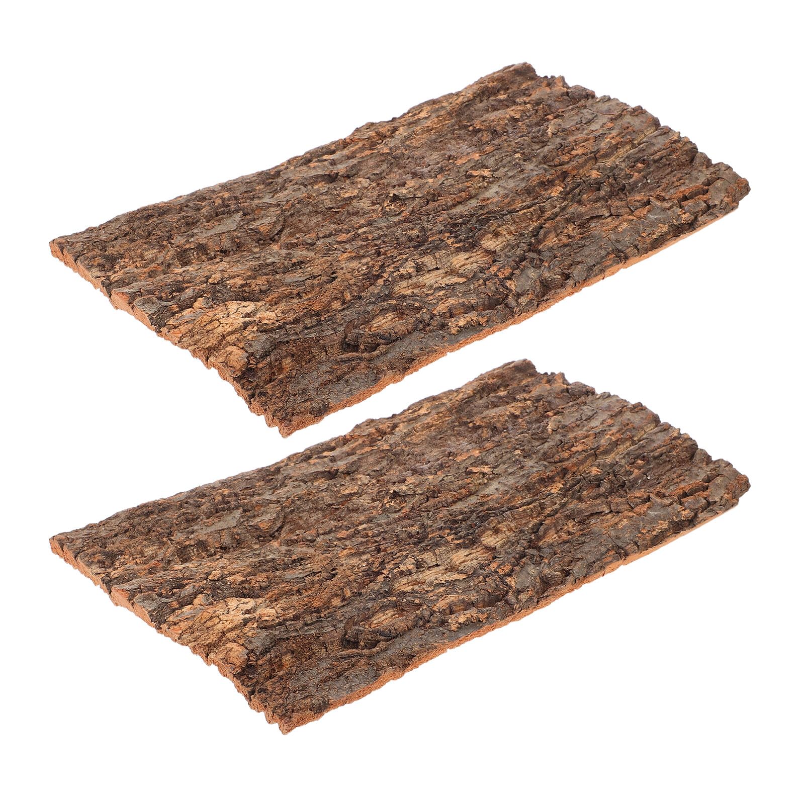 Corteza De Corcho para Terrarios, 2 Unidades 100 x 50 Cm, Superficie Resistente para Reptiles como Lagartos y Serpientes, Adecuada para Ambientes Interiores