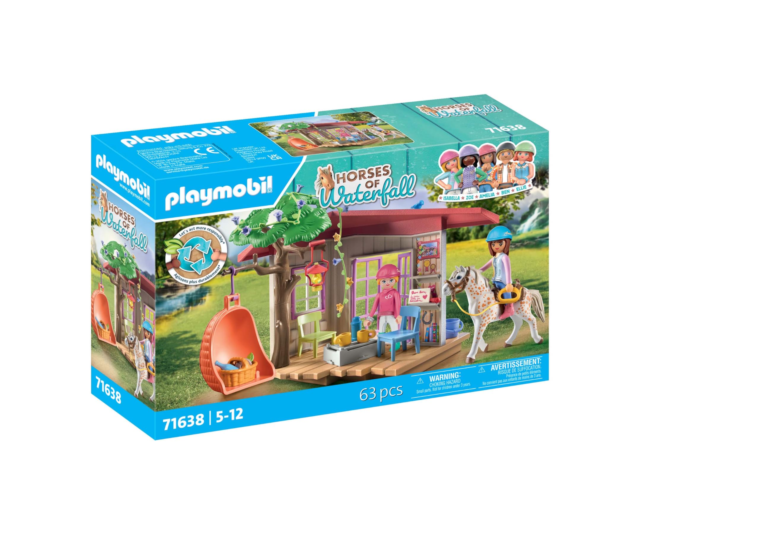 Playmobil 71638 Horses of Waterfall: Horse Fans Clubhouse, including two figures, a horse - Image 2