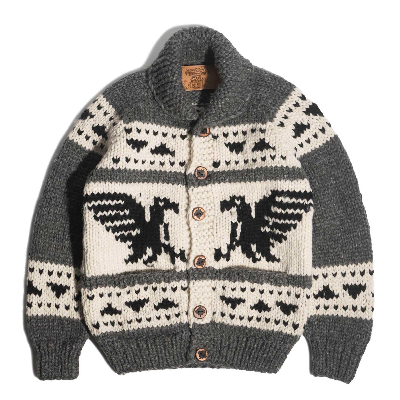 美品希少！カナダ製 SPRUCE スプルース カウチンセーター⭐️カッコいいです！ Amazon | [カナタ] カウチンセーター 6プライウール ダブルイーグル