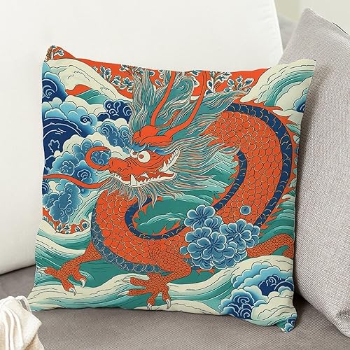 Vista 18 de ArogGeld Chinoiserie - Funda de cojín con estampado de leopardo y guepardo fucsia, con manchas de animales de vaca, color rosa oscuro, decoración