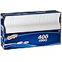 Settings Plastic Forks Heavy Duty Disposable White Cutlery, 400 Count