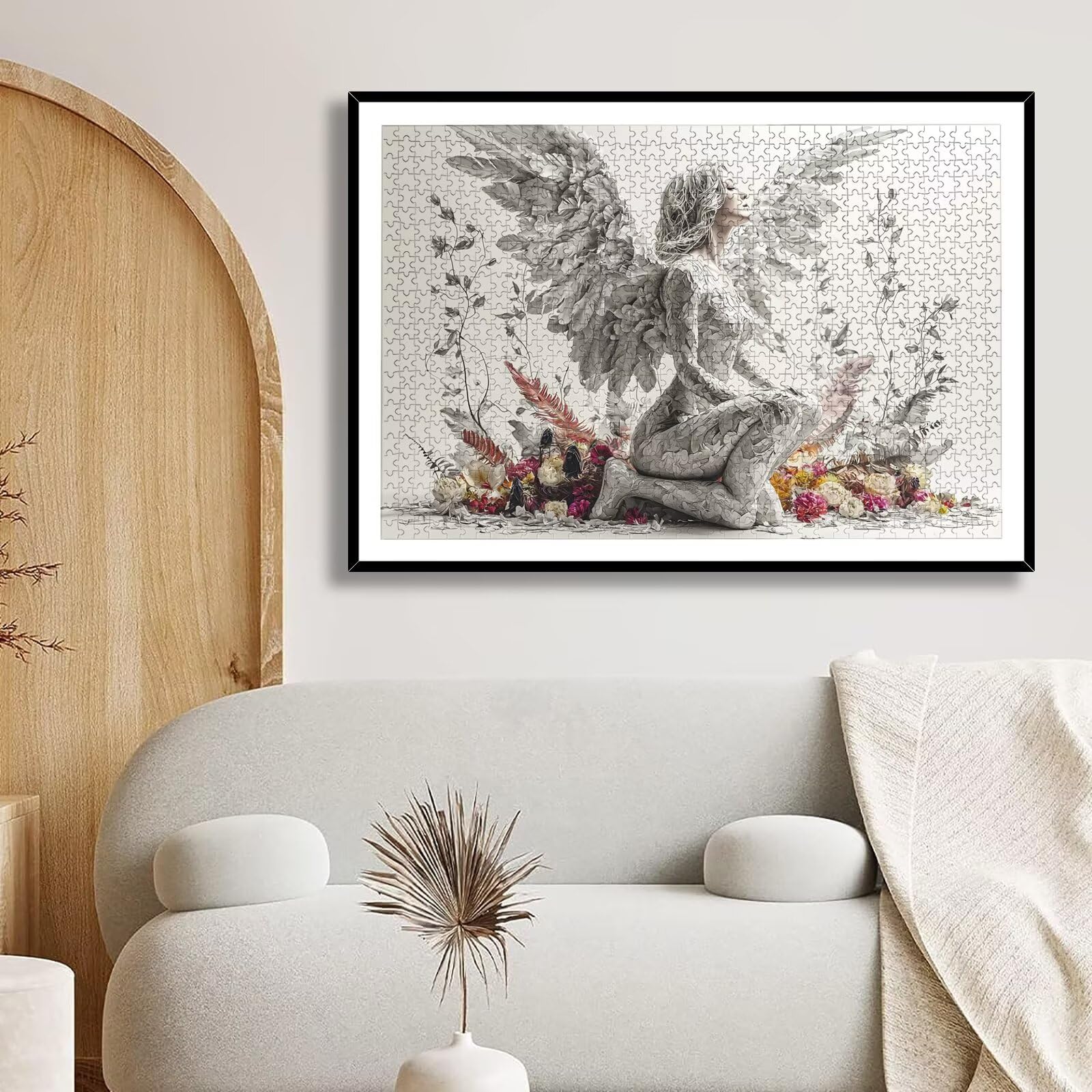 Puzzle 1000 Pezzi Angelo, Puzzle Retrò 1000 Pezzi Arte per Adulti e Bambini, Misura: 75x50 cm, Puzzles Legno per Adulti con Squisita Scatola di Imballaggio, Idea Regalo Donna, Regalo Uomo, -9047