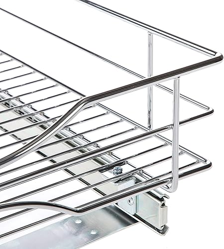 Miniatura 8 de Home Zone Living Organizador de armario de cocina extraíble con cajón deslizante para ahorrar espacio, 17 pulgadas de ancho x 21 pulgadas de largo