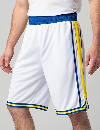 Miniatura 3 de Liberty Imports Paquete de 5 pantalones cortos de baloncesto atléticos de secado rápido para hombre, entrepierna de 9 pulgadas con bolsillos, ropa