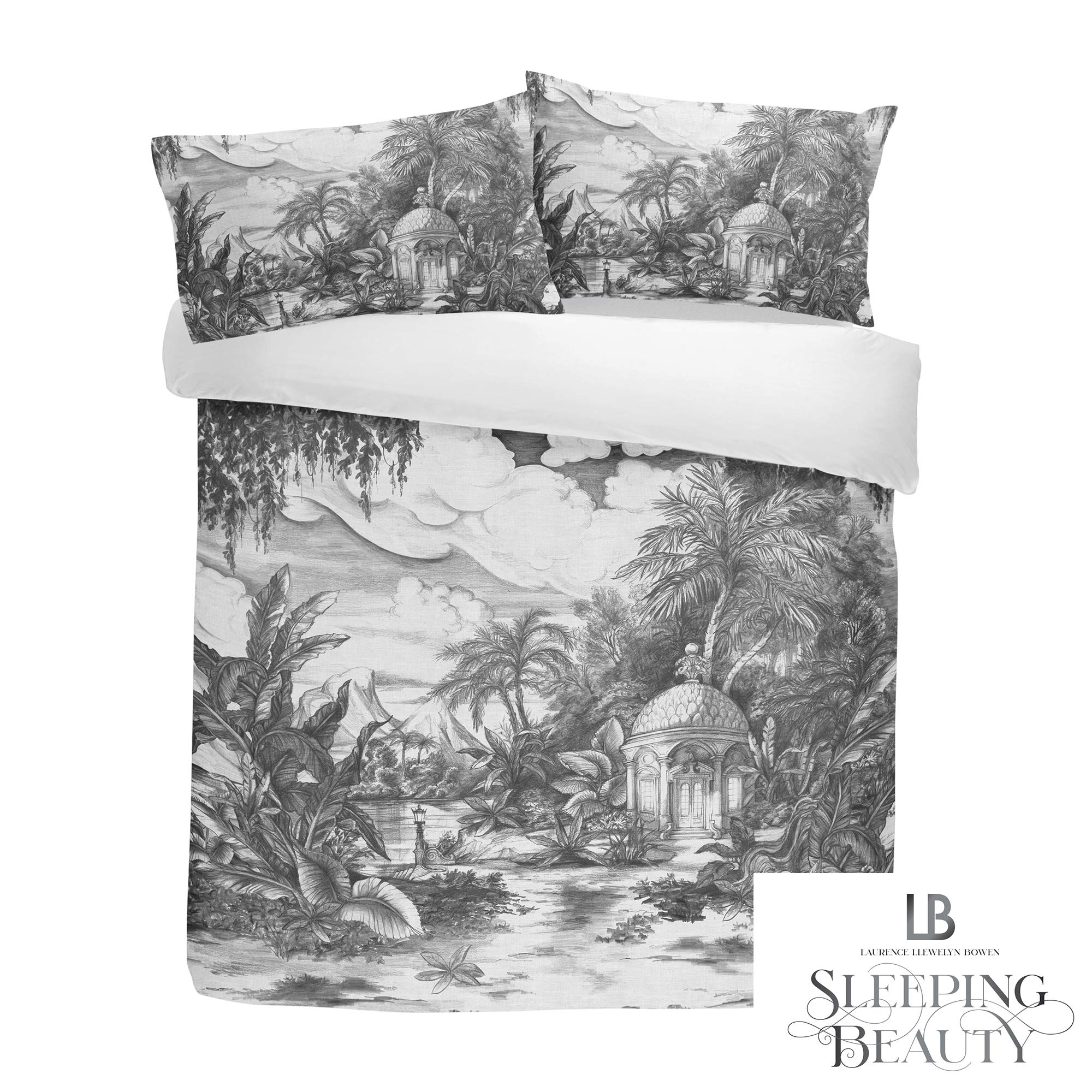 Laurence LlewelynBowen Tropicoco 100 Cotton HandDrawn Duvet Cover
