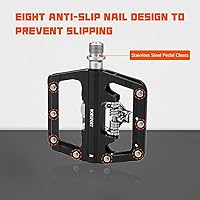 Vista 3 de Wowsport Pedales sin clip MTB para un rendimiento definitivo con compromiso SPD de doble cara