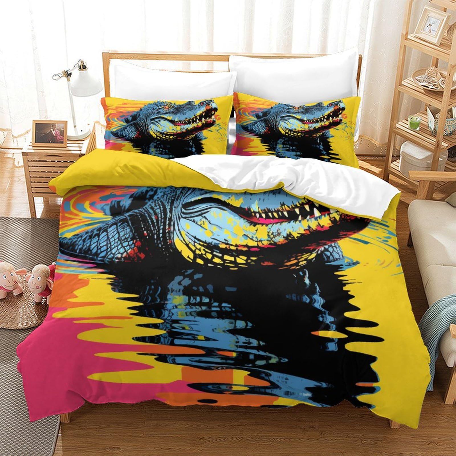Linge de lit crocodile pour décorer la chambre des enfants et adolescents