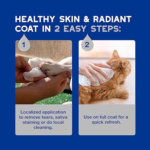 Miniatura 7 de DOUXO Skin & Coat SPA - Toallitas multiusos ultra seguras para perros y gatos, 100 toallitas, elimina suavemente las manchas de lágrimas y saliva,