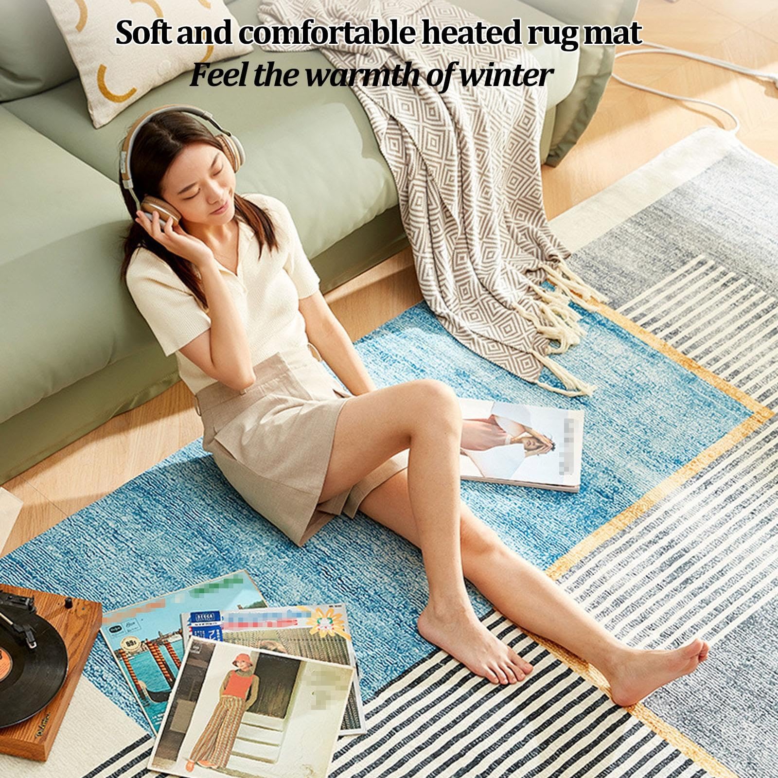 Tapis Chauffant électrique en graphène, Doux et Moelleux