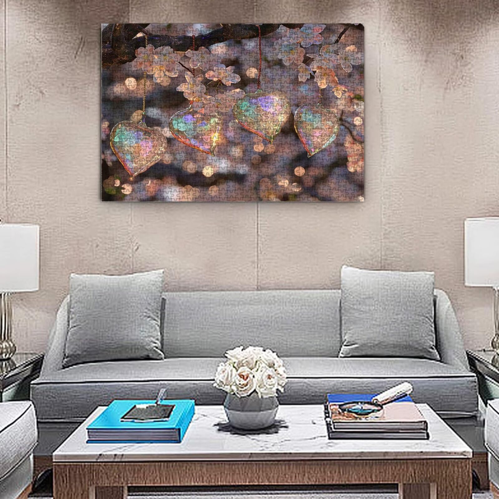 Jigsaw Puzzle, 1000 Pezzi Puzzle Classici, Amore Puzzle Rilassamento Intelligence, Mpossibile Difficile Puzzles impegnativo per adulti Puzzles per Gioco Familiare, Regalo per Amore Amico Vetro K0F-167