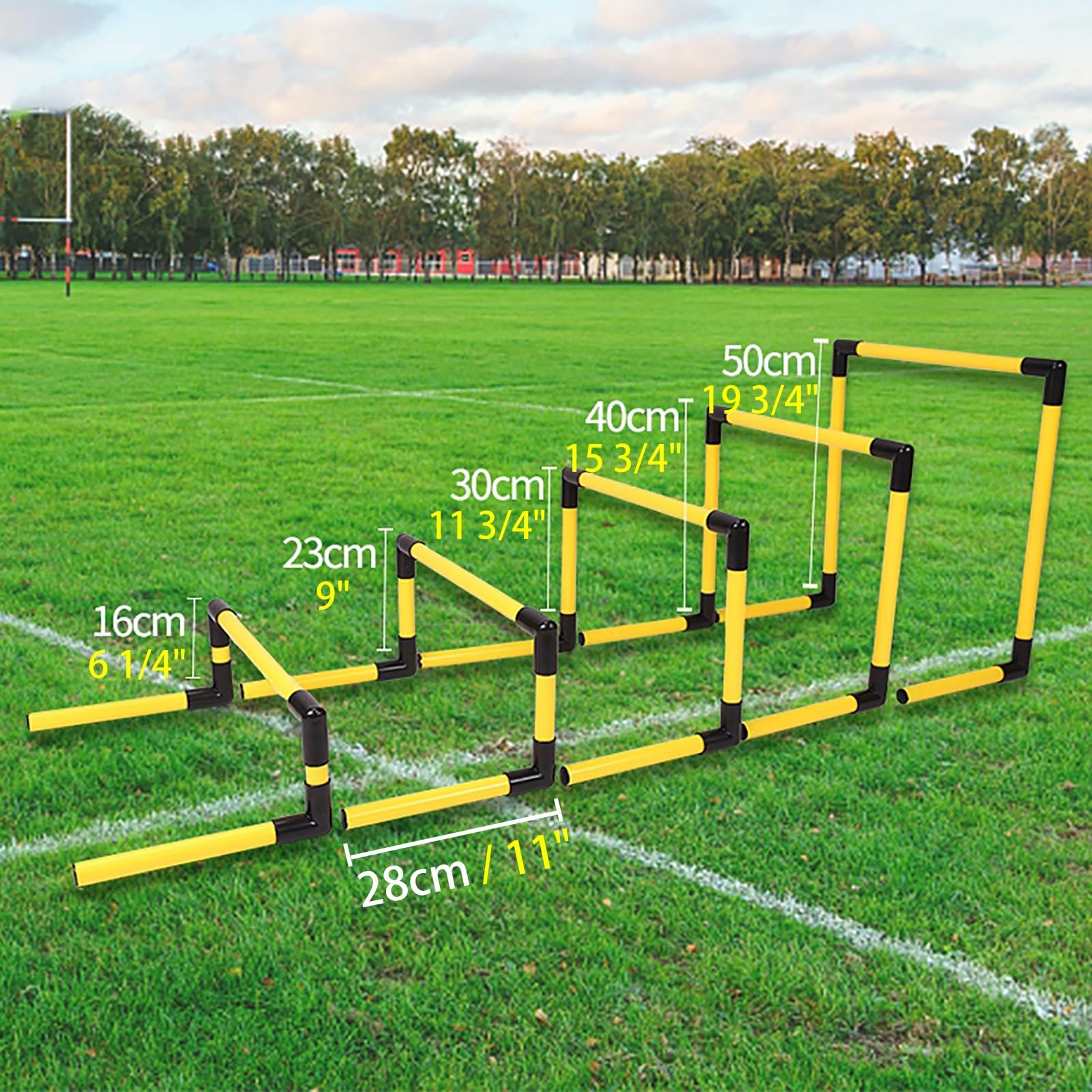 Tragbares Trainingshürden-Set, verstellbare Höhe für Geschwindigkeit und Beweglichkeit, ideal für Fußball-, Leichtathletik-Workouts