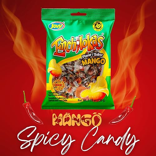 Miniatura 6 de Gomitas picantes, gomitas cubiertas de sandía y tamarindo de mango envueltas individualmente con chile en polvo, bolsas de dulces mexicanos