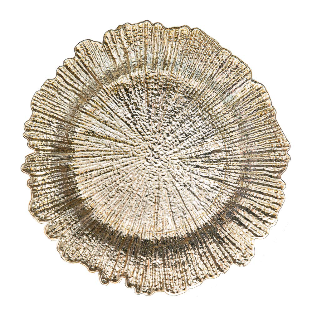 Richland 13" Dripped in Gold Charger Plate Set of 48