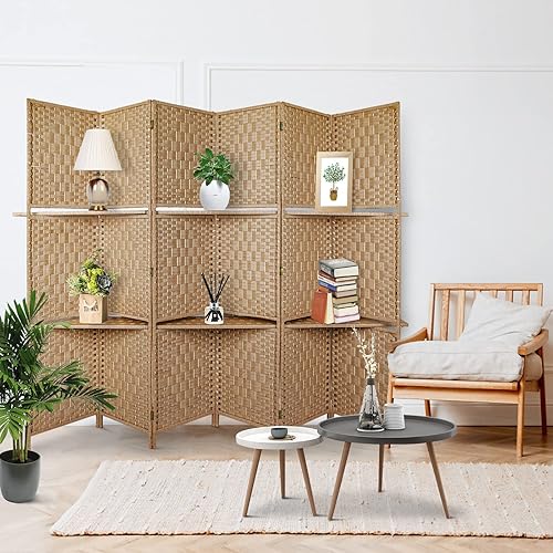 Miniatura 8 de ECOMEX Divisor de habitación de 6 pies pantalla plegable de privacidad con 6 paneles divisor de pared independiente divisores de habitación