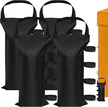 Tradesparker Canopy Weights Pop up Canopy Weight Bags,Weights for Outdoor Furniture Pop up Canopy Tent Gazebo Pergola Instant Canopies,Sand Bags Without Sand, 4-Pack