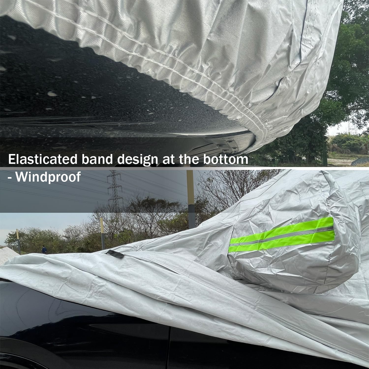 BEXITA Auto Cover SUV Waterdichte Volledige auto Cover voor autos All Weather Stofdicht Winddicht Sneeuwdicht UV-bescherming Outdoor Indoor auto Cover Universal Fit voor SUV Lengte (tot 510cm