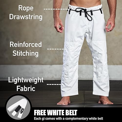 Miniatura 3 de Elite Sports - Kimono para hombres, gi, aprobado por la IBJJF, tela pre-encogida con cinturón para Jiu Jitsu brasileño (ver guía de tallas)