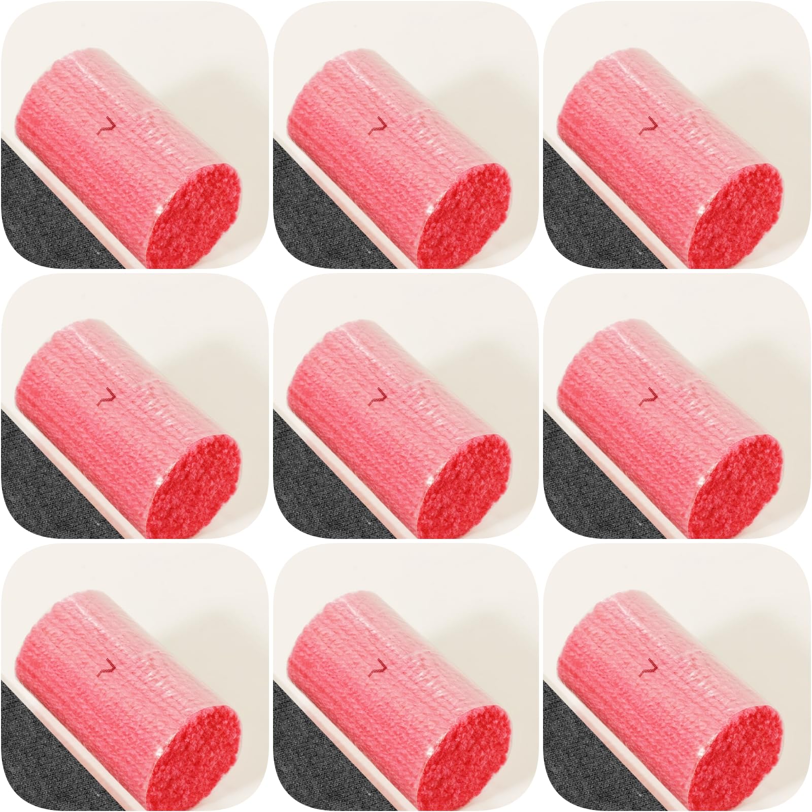 Yglnden 10 Bundles Latch Hook Kit Colorful Yarn Bundles Cut Rug DIY Latch Hook Yarn for Handmake Craft Sewing Knitting for Adults (10 Bundles# Red E)