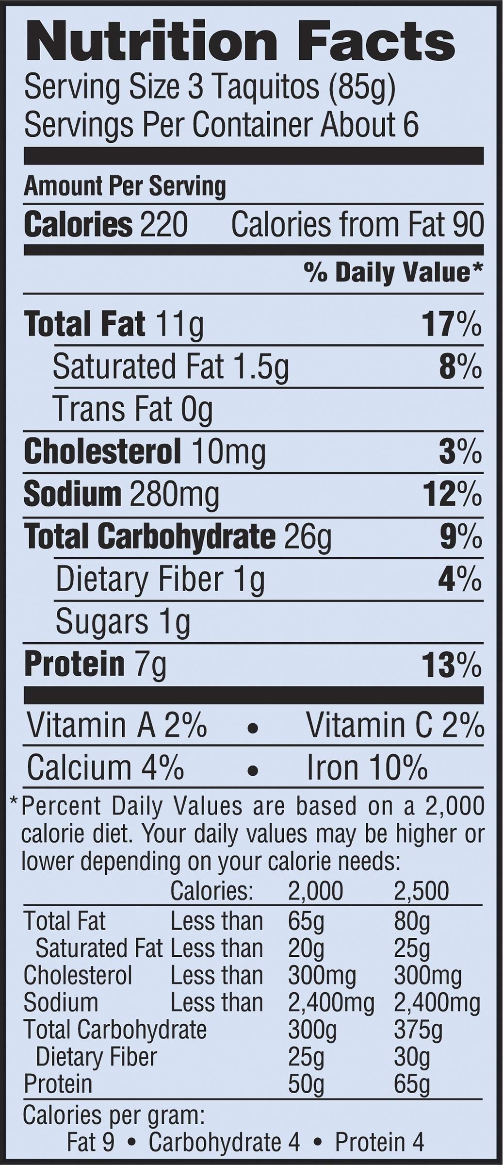 El Monterey Taquitos Flour Chicken and cheese Box 20 Oz — view 9