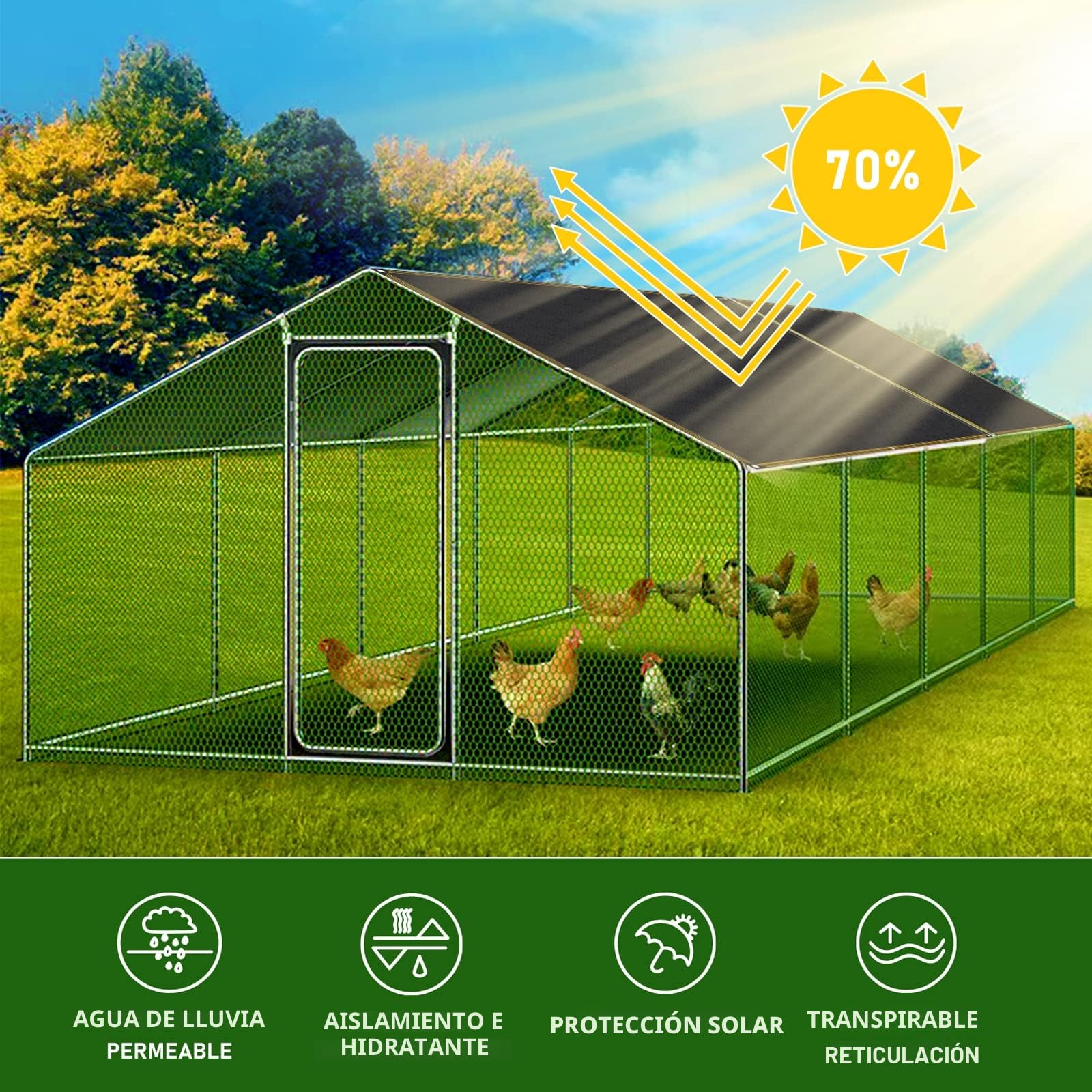 Toldo rectangular – 3 x 4 m, resistente, 70 % protección solar, tela negra, toldo para balcón, terraza, jardín, protección UV para plantas, casetas de perros, piscina