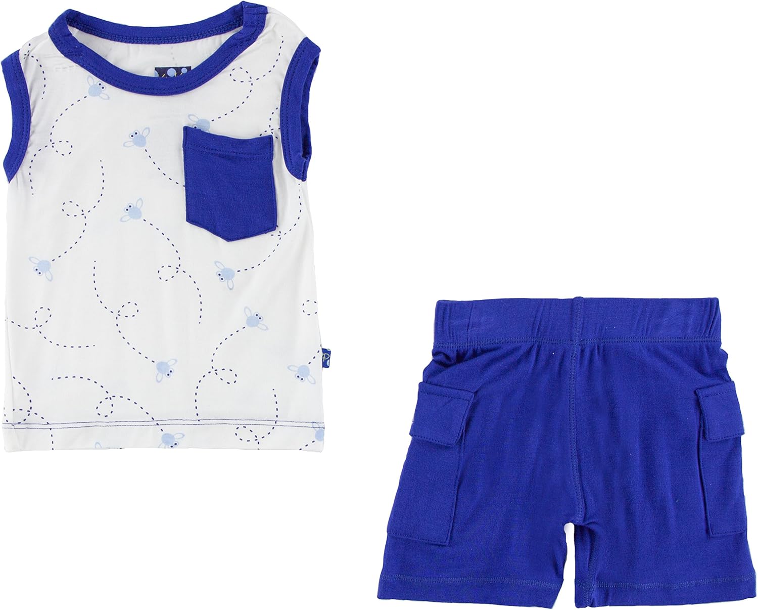 KicKee Pants Little Boys Print Tank with Pocket & Cargo