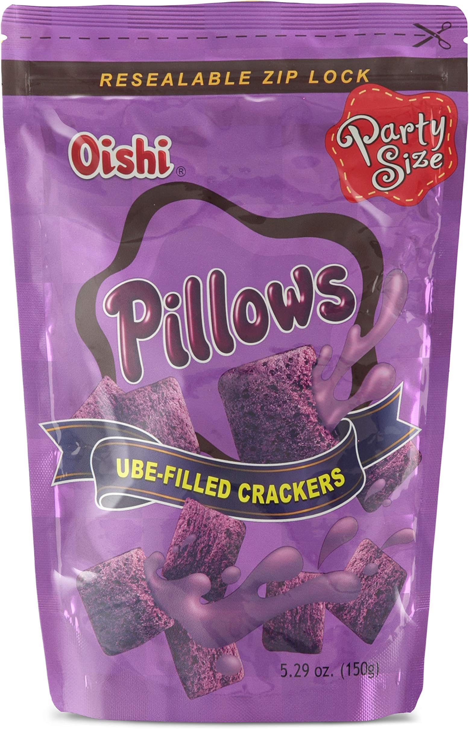 Pillows Ube Filled Crackers,5.29 Ounce Pack of 4