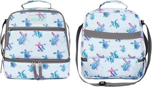 Miniatura 2 de Tilami Bolsas de almuerzo aisladas con correa ajustable, bolsas enfriadoras resistentes al agua, bolsas Bento para niños pequeños, Girasol,