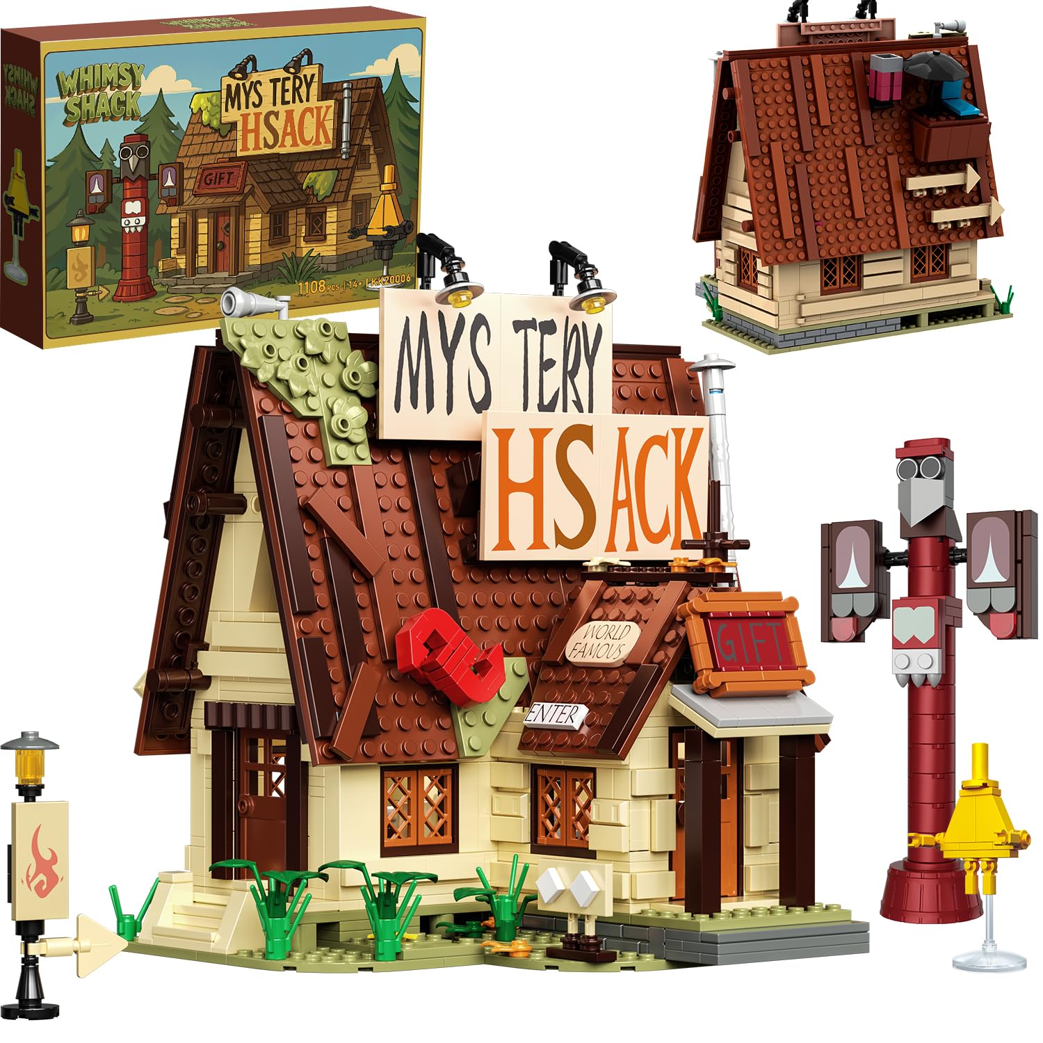 Amazon.com: Mystery House Building Sets, 1108 PCS Gravity Shack