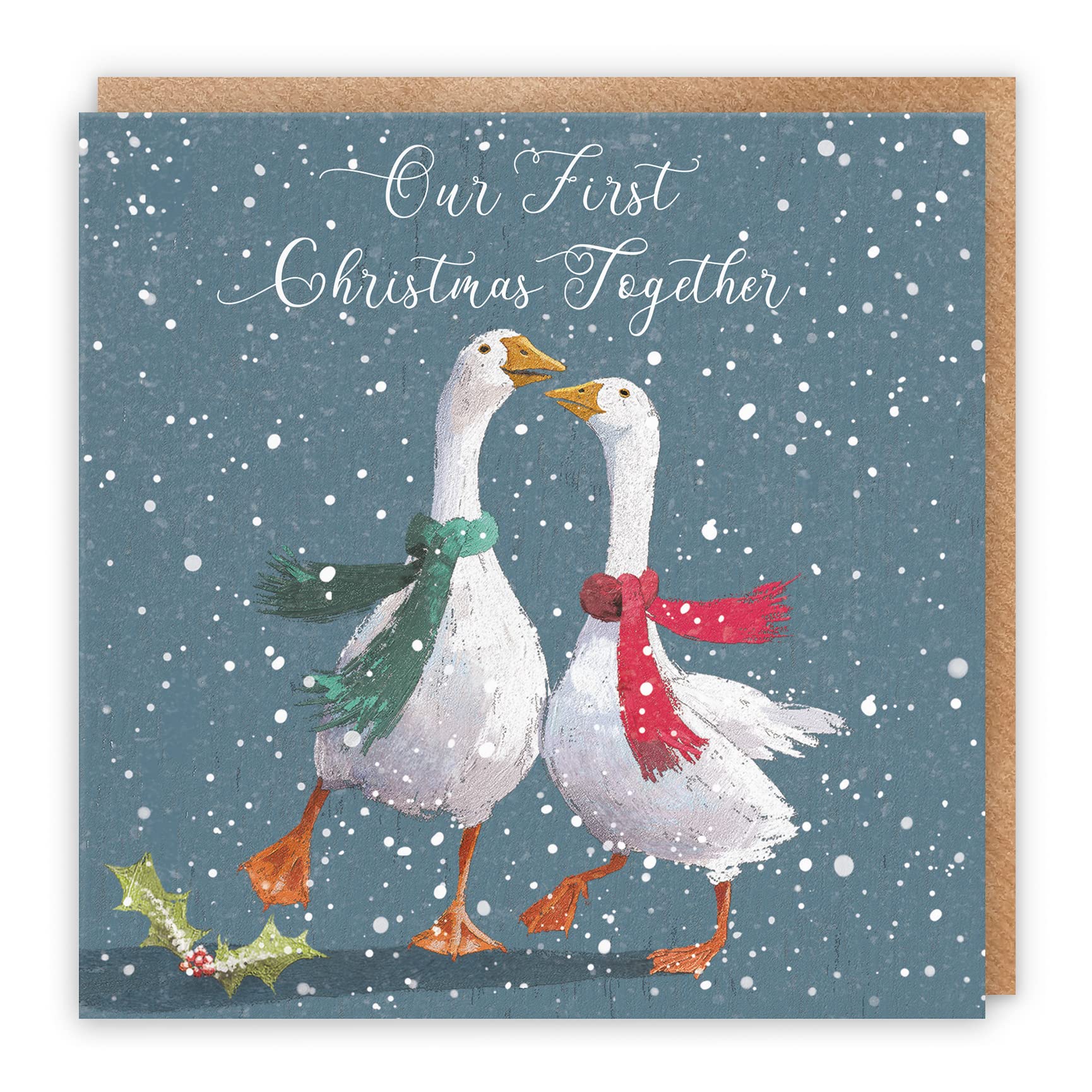 Hunts England, Our First Christmas Together Stunning Artistic Card, Our First Christmas Together, Romantic Verse Inside Card