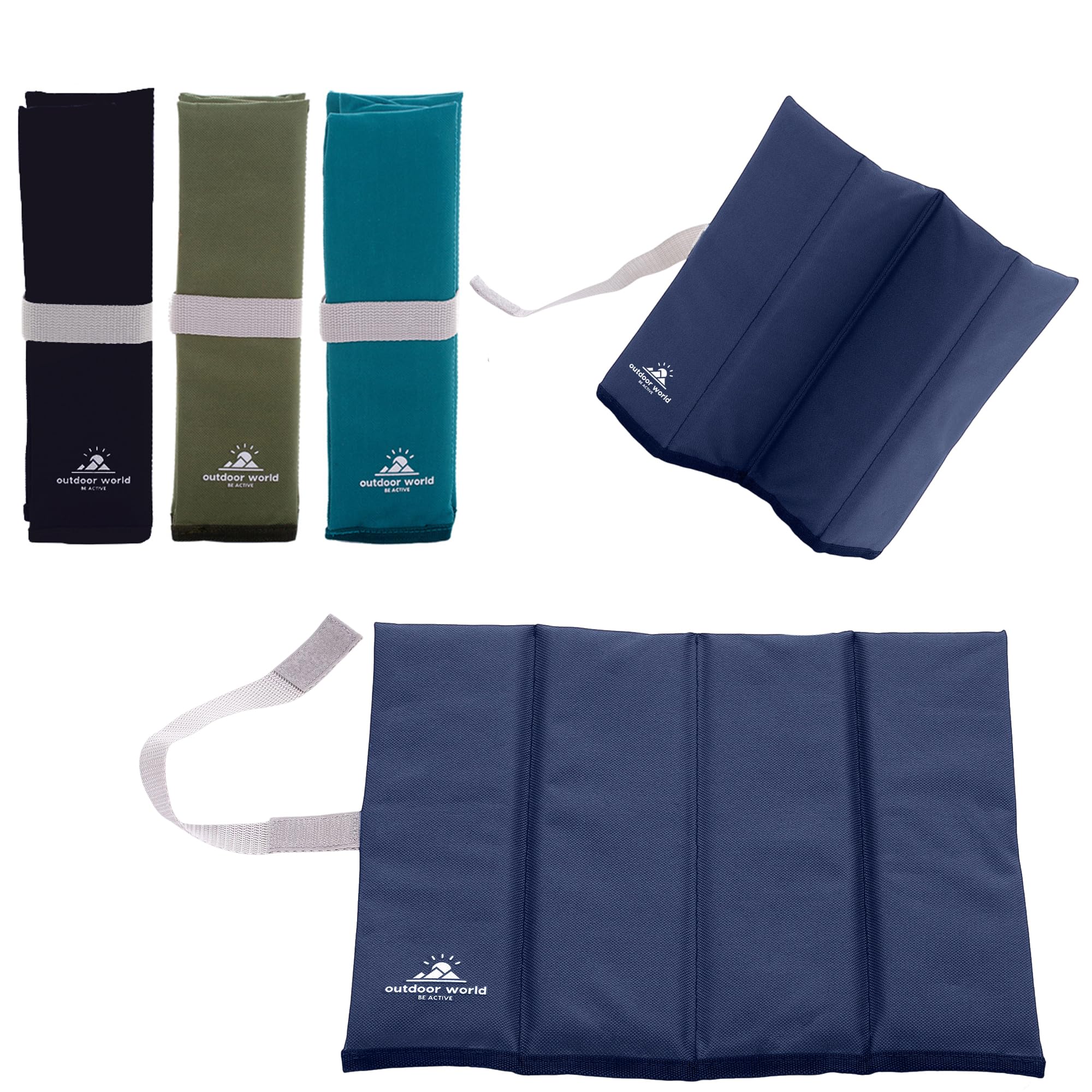 Outdoor World X-Large Folding Sit Mat – Lightweight Waterproof Foam Seat Pad for Camping, Hiking, Festivals & Picnics – Compact Foldable Cushion for Outdoor, Stadiums & Garden Use (Navy, X-Large) — image 1