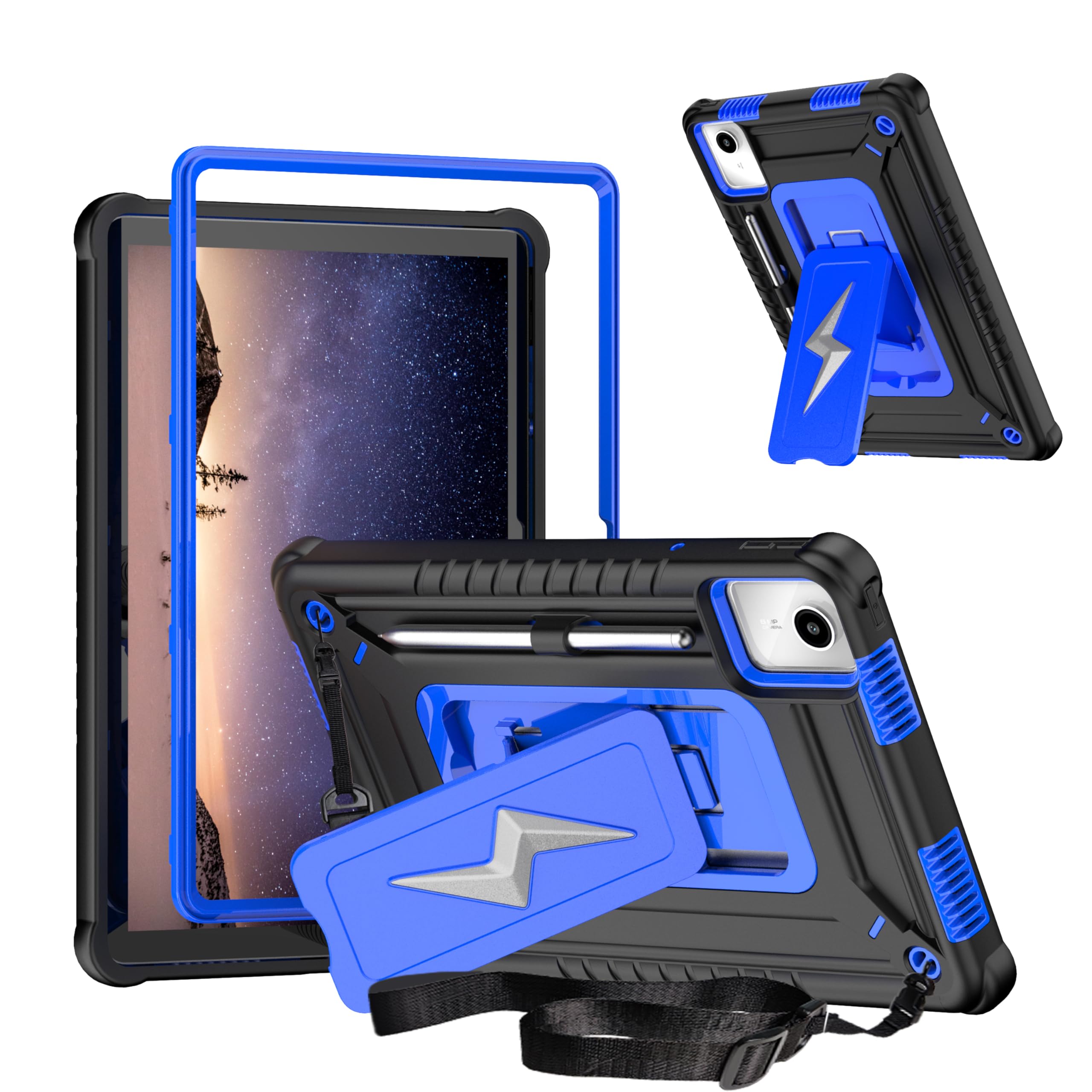 DETUOSI Case for Lenovo Tab M11 (TB-330FU/TB-330XU) 11 inch /K11/Xiaoxin Pad 2024, Heavy Duty Protection Shockproof Rugged Cover for Lenovo Tab M11