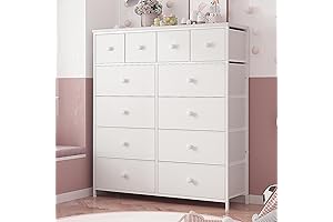 EnHomee madera Mueble de ropa con 12 Cajones - Estantes y gavetas...