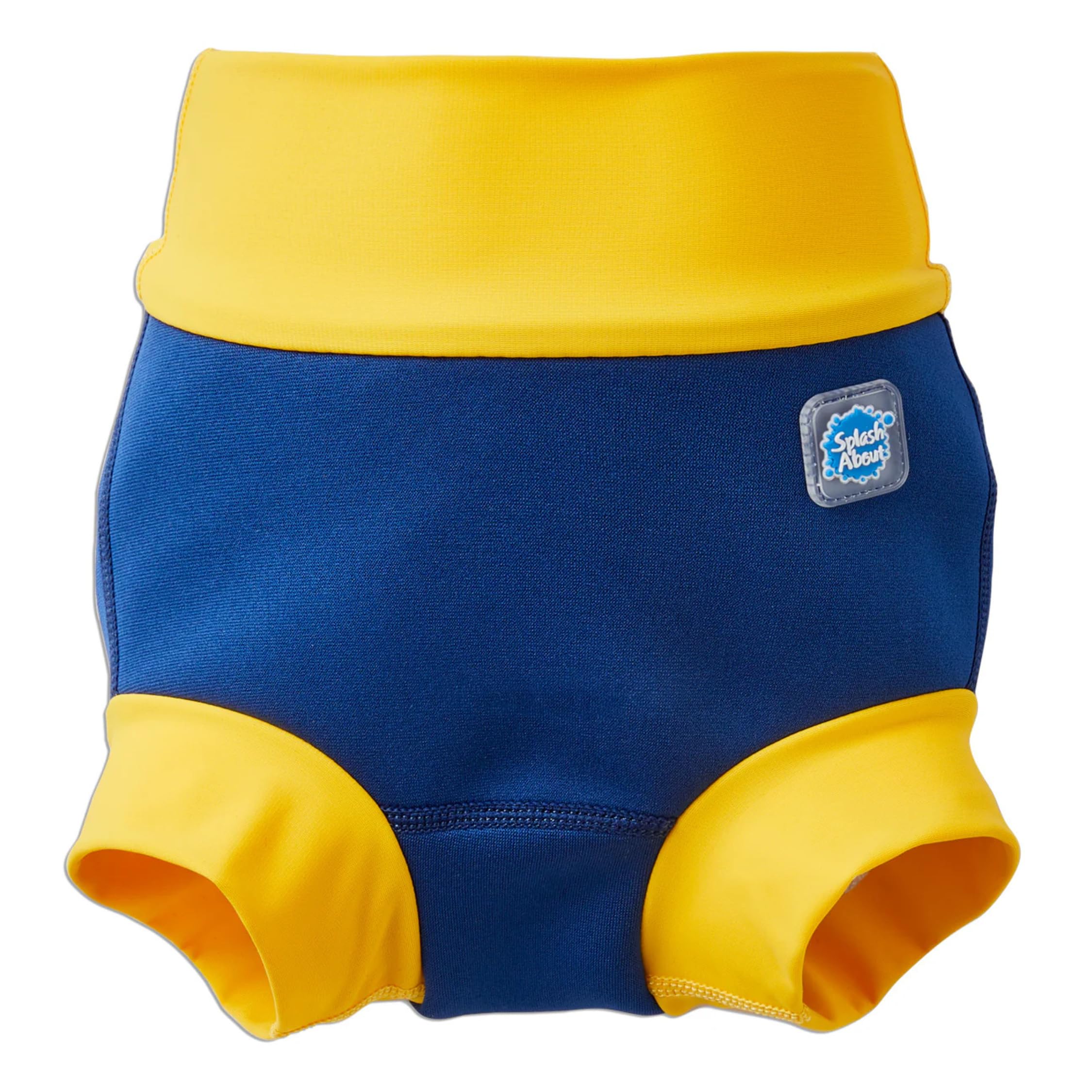 Splash About Happy Nappy Duo Reuseable Swim Nappy for Babies and Toddlers (Navy & Yellow, 12-24 Months)