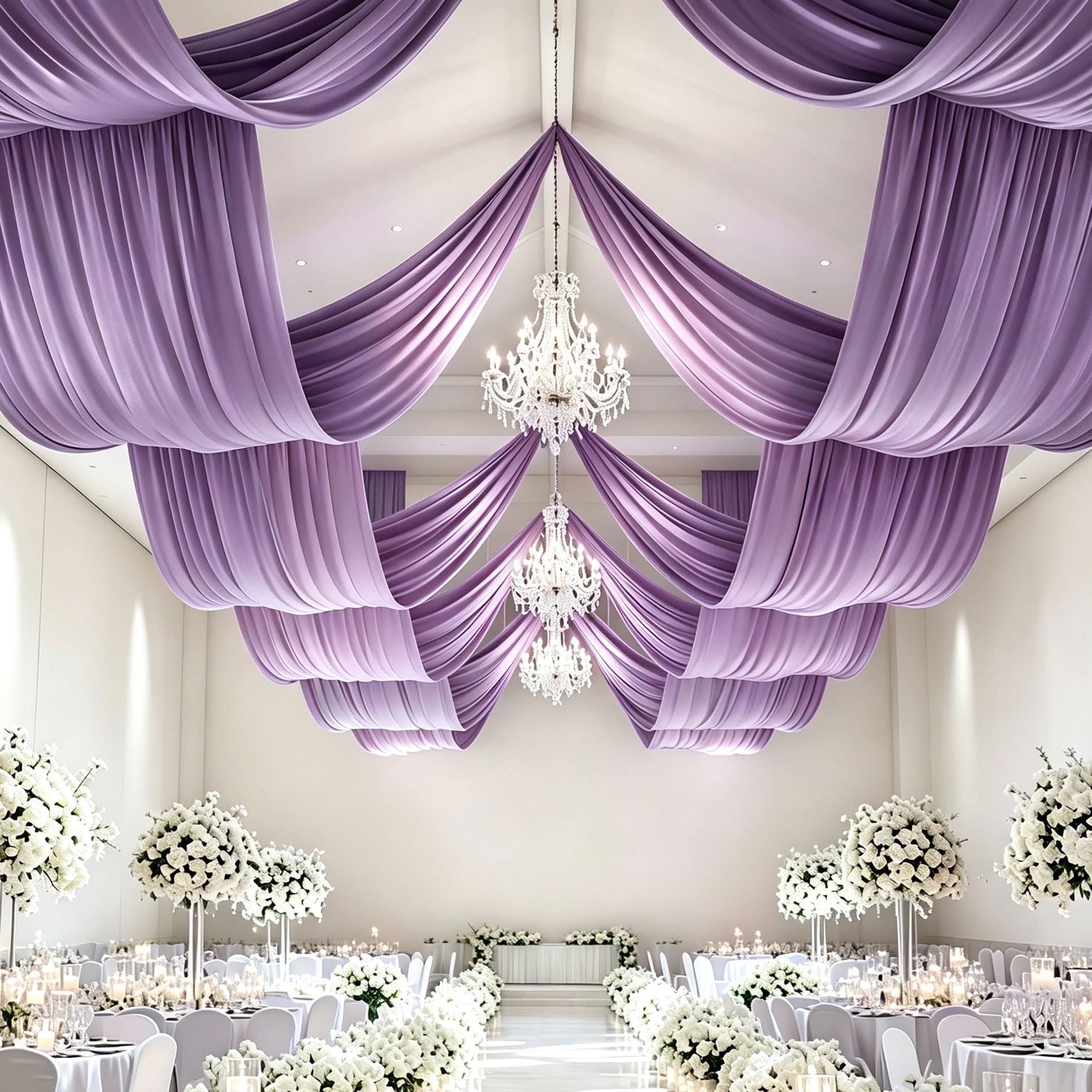 2 Paneles de Paño para Techo 150x600cm para Bodas y Fiestas
