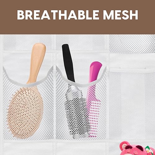 Miniatura 6 de Organizador de zapatos para colgar sobre la puerta, zapatero colgante para armario con 24 bolsillos extragrandes, ahorro de espacio, organizador de