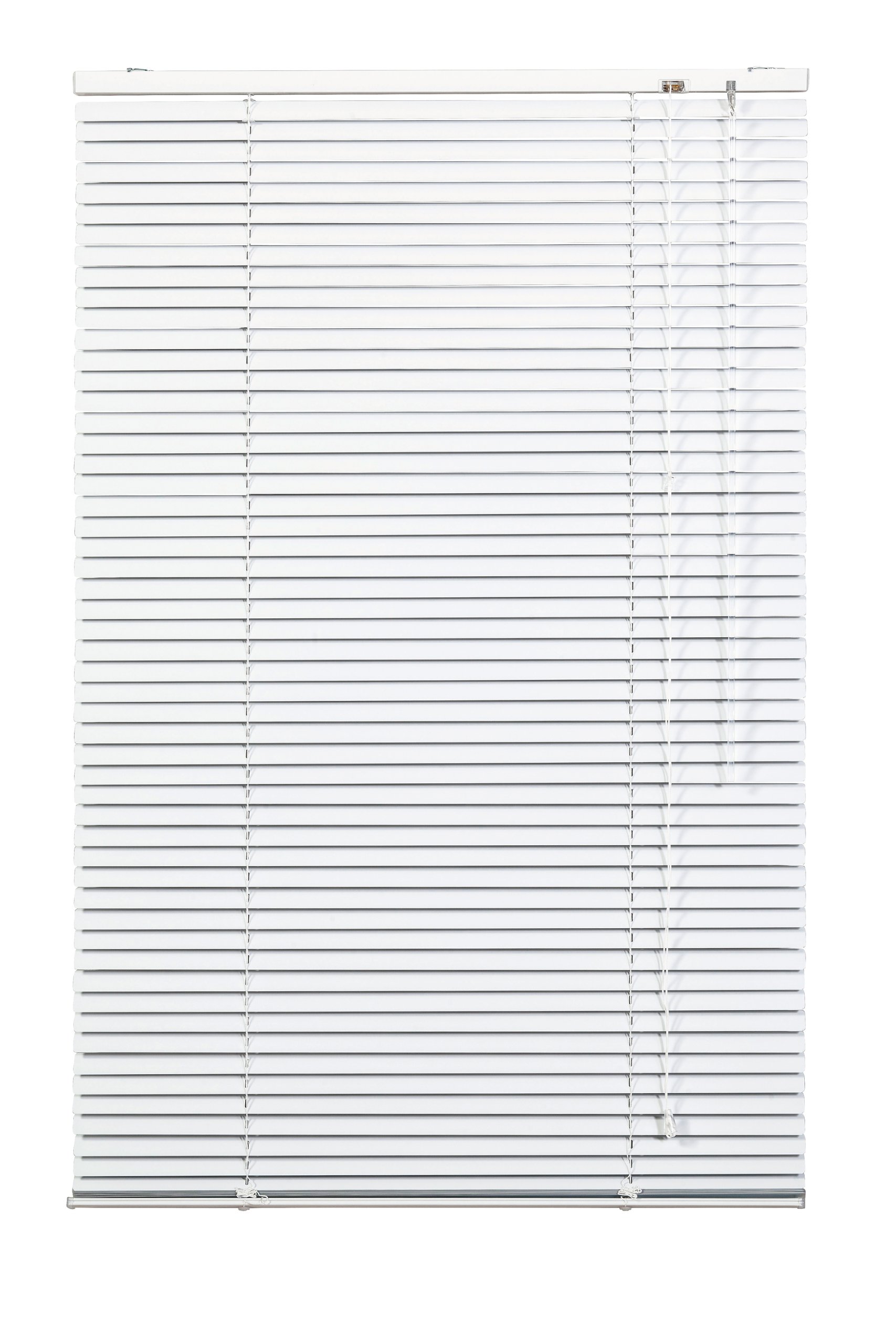 Lichtblick Alu-Jalousie Aluminium Jalousie mit Klemmträgern und Wandmontageclips, Weiß, 45 cm x 130 cm