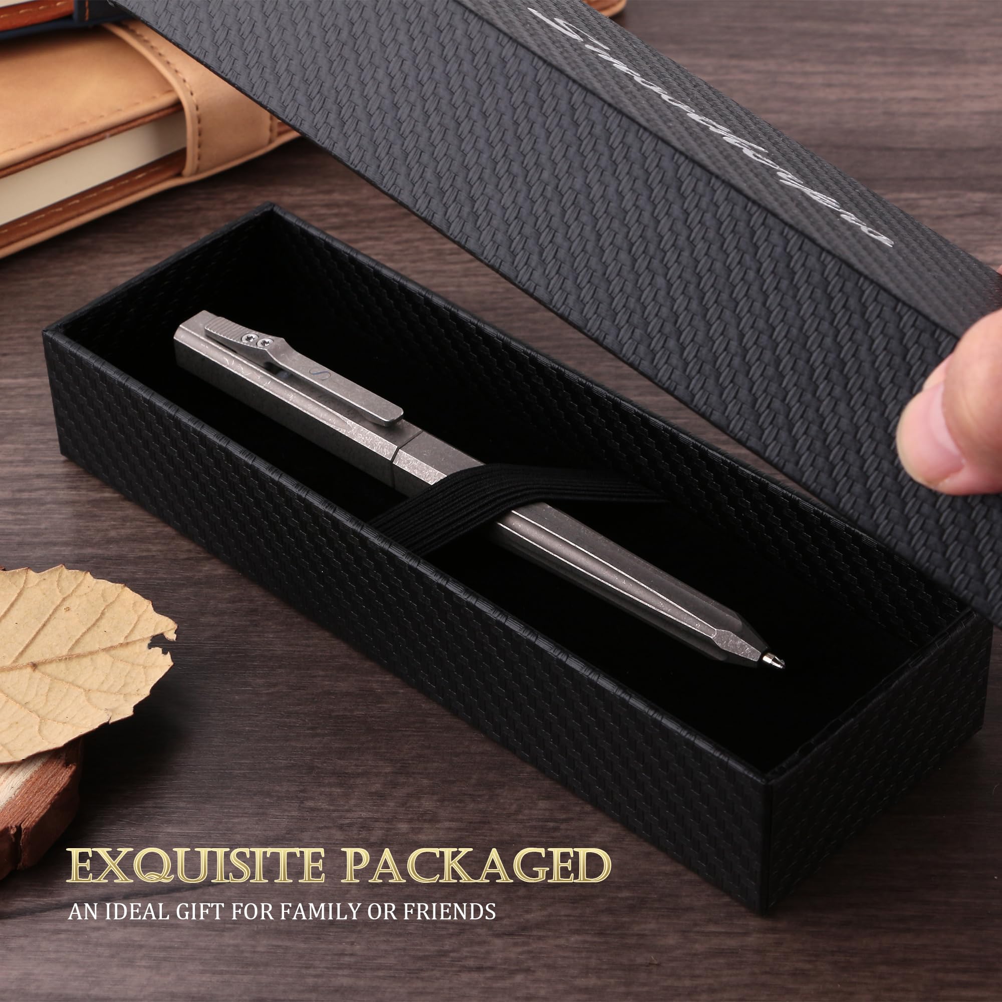 SMOOTHERPRO Titanium Click, kompatybilny z wkładami Parker, chowany długopis z ergonomicznym uchwytem, do biura, szkoły, pisarzy, przyjazny dla leworęcznych (HD01), wielokolorowy
