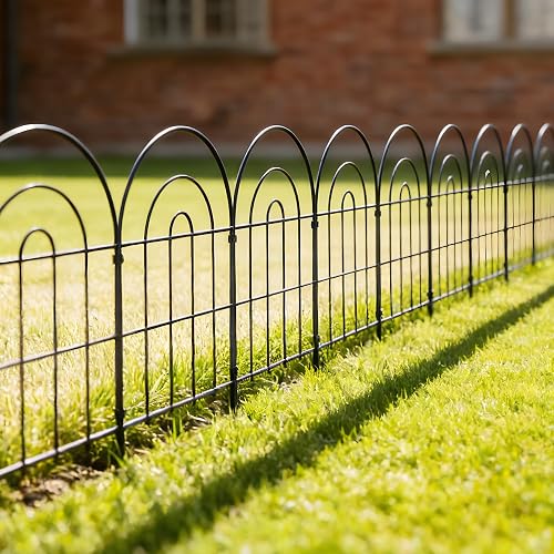 Thealyn Recinzione da giardino in metallo, 60 cm di altez…