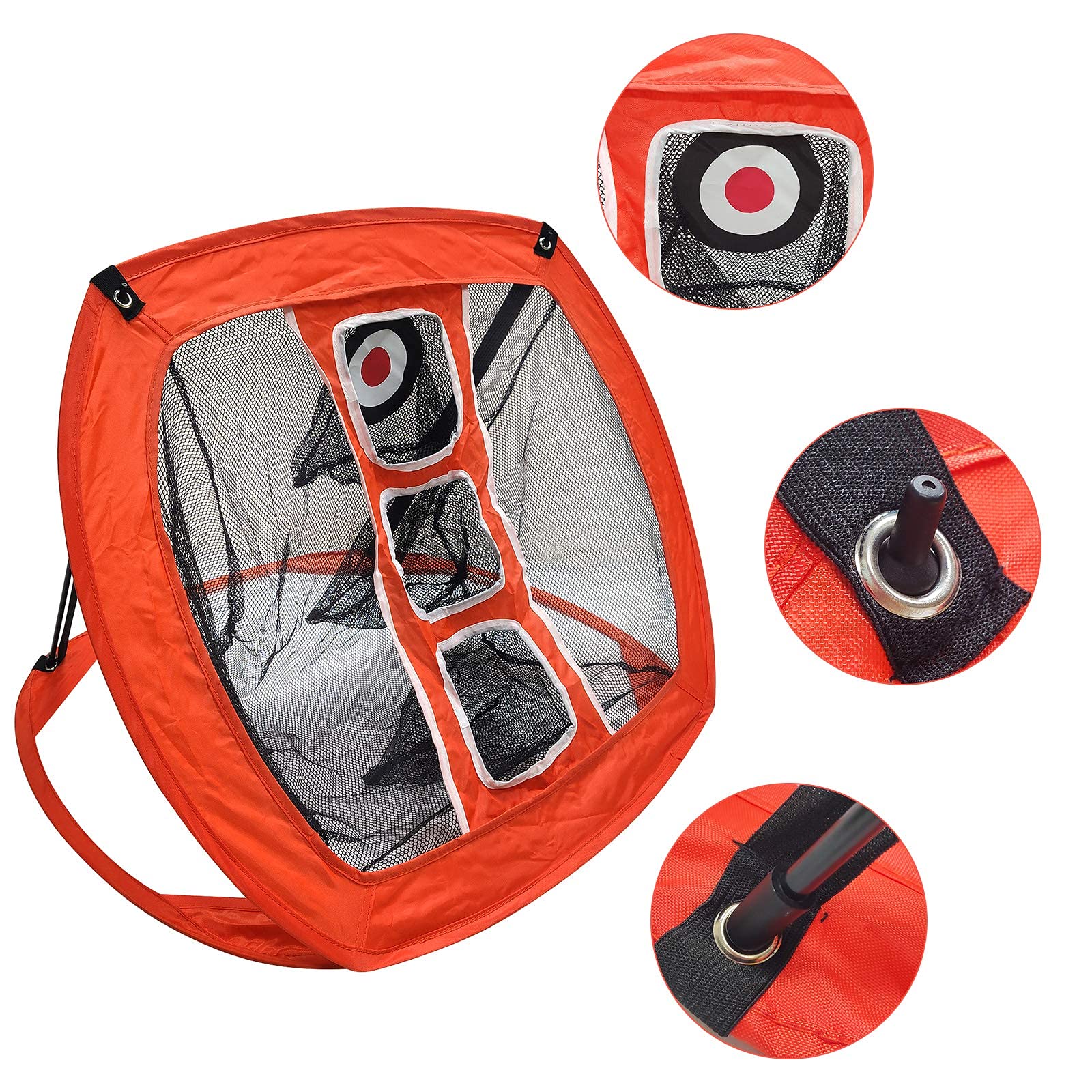 Red de astillado de golf plegable para interiores y exteriores, accesorios de golf, portátil, cuadrado, para práctica de astillas de golf