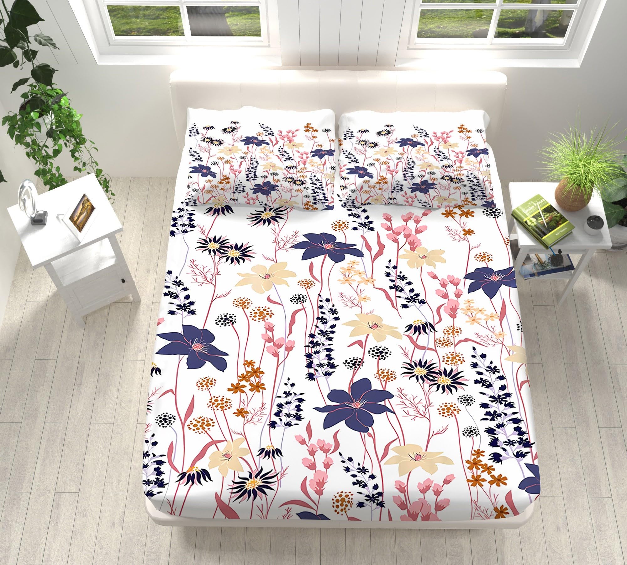 Drap-housse 2 personnes lavable qui ne glisse pas du matelas