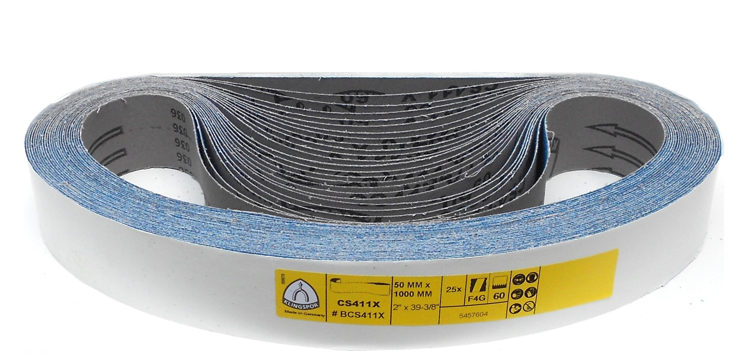 Bande Abrasive Klingspor CS 411 X - 100x1000mm Grain 120 Pour Métal Et Acier